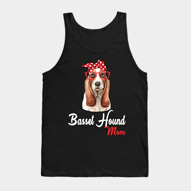 "Basset Hound Mom" ,Basset Hound dog Breed,Basset Hound dog Tank Top by ZACSHOPP